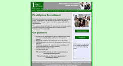 Desktop Screenshot of firstoptionrecruitment.com